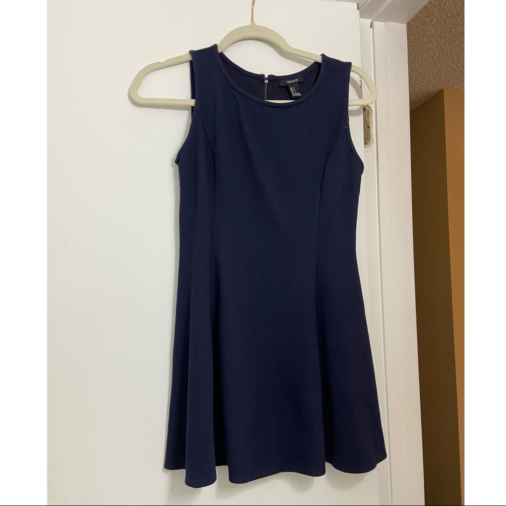 Navy Fit & Flare Dress